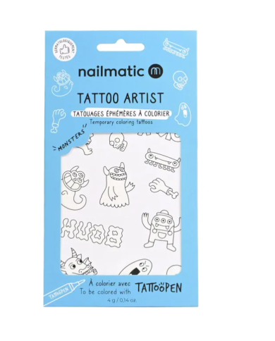 NAILMATIC - Planches de tattoo à colorier - Plusieurs thèmes