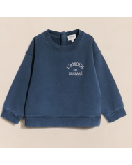 EMOI EMOI - Sweat enfant - L'amour est déclaré - Bleu