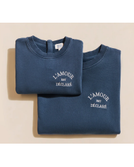 EMOI EMOI - Sweat femme - L'amour est déclaré - Bleu