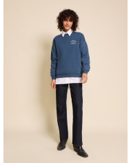 EMOI EMOI - Sweat femme - L'amour est déclaré - Bleu