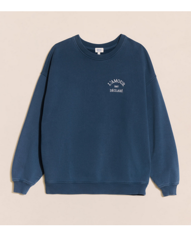 EMOI EMOI - Sweat femme - L'amour est déclaré - Bleu EMOI EMOI - Sweat femme - L'amour est déclaré - Bleu