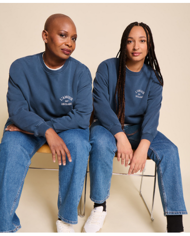 EMOI EMOI - Sweat femme - L'amour est déclaré - Bleu EMOI EMOI - Sweat femme - L'amour est déclaré - Bleu
