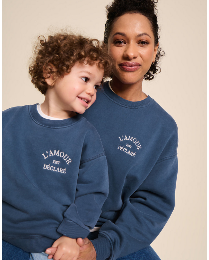 EMOI EMOI - Sweat homme - L'amour est déclaré - Bleu