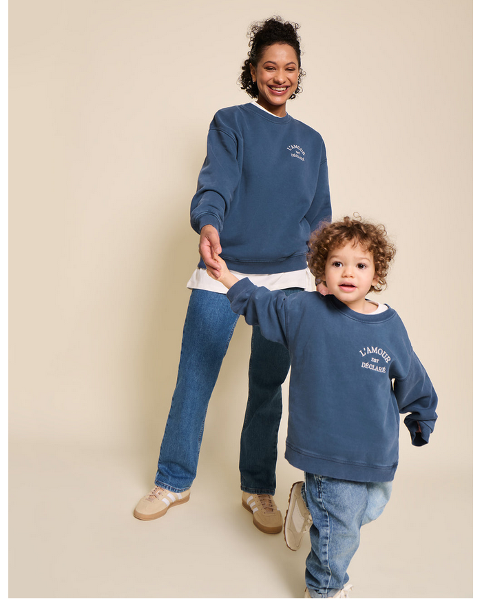 EMOI EMOI - Sweat homme - L'amour est déclaré - Bleu
