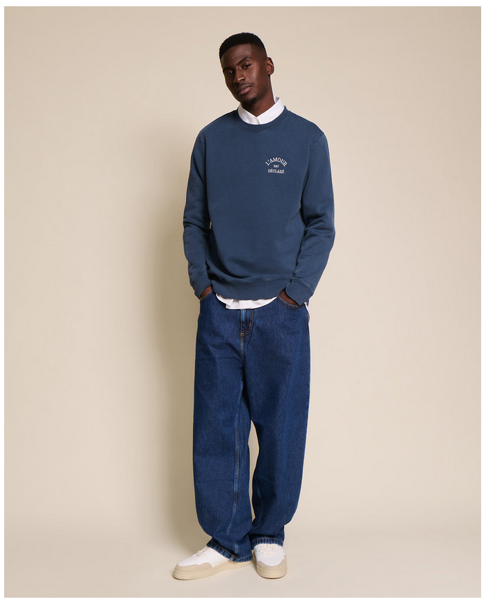 EMOI EMOI - Sweat homme - L'amour est déclaré - Bleu