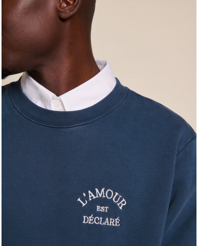 EMOI EMOI - Sweat homme - L'amour est déclaré - Bleu EMOI EMOI - Sweat homme - L'amour est déclaré - Bleu