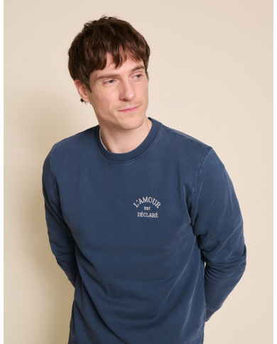 EMOI EMOI - Sweat homme - L'amour est déclaré - Bleu EMOI EMOI - Sweat homme - L'amour est déclaré - Bleu