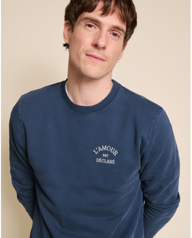 EMOI EMOI - Sweat homme - L'amour est déclaré - Bleu EMOI EMOI - Sweat homme - L'amour est déclaré - Bleu