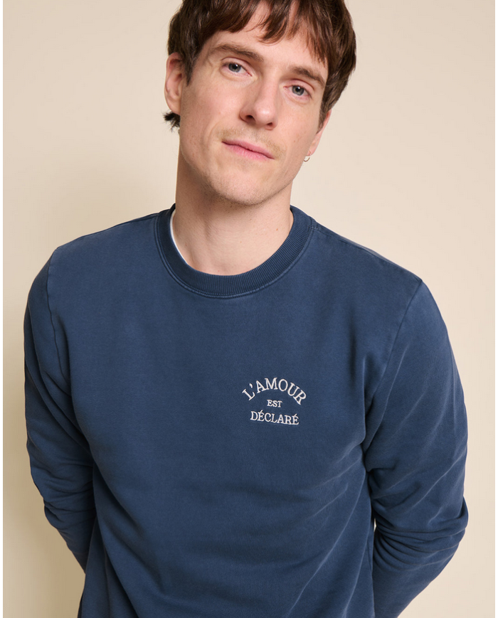 EMOI EMOI - Sweat homme - L'amour est déclaré - Bleu