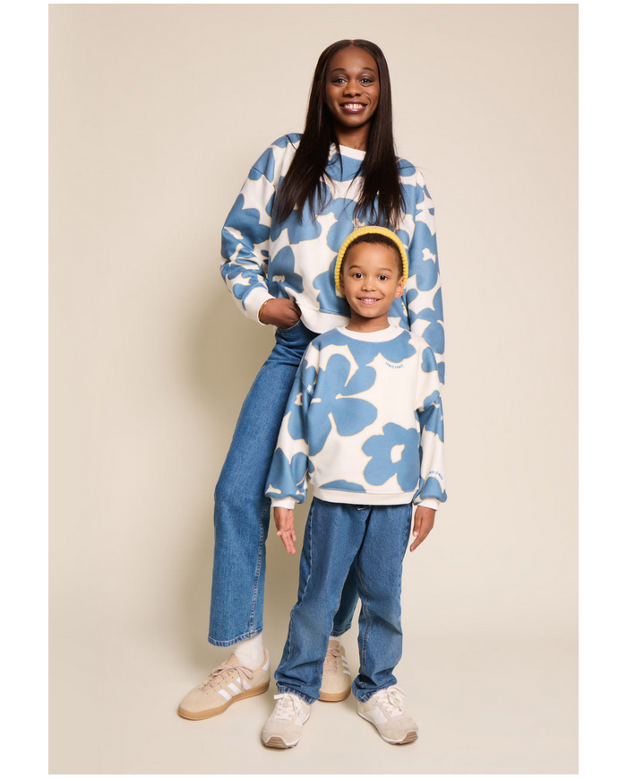 EMOI EMOI - Sweat d'allaitement en polaire recyclée - Fleurs du lac