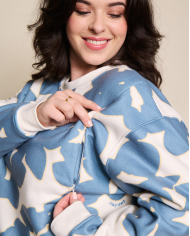 EMOI EMOI - Sweat femme - L'amour est déclaré - Bleu