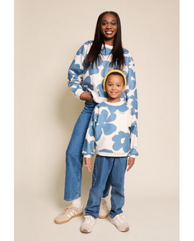 EMOI EMOI - Sweat pour enfant en polaire recyclée - Fleurs du lac EMOI EMOI - Sweat pour enfant en polaire recyclée - Fleurs du lac