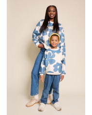 EMOI EMOI - Sweat pour enfant en polaire recyclée - Fleurs du lac