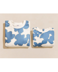 EMOI EMOI - Sweat pour enfant en polaire recyclée - Fleurs du lac