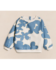 EMOI EMOI - Sweat pour enfant en polaire recyclée - Fleurs du lac