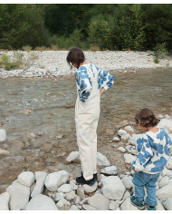 EMOI EMOI - Sweat pour enfant en polaire recyclée - Fleurs du lac