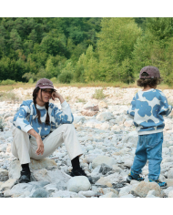 EMOI EMOI - Sweat pour enfant en polaire recyclée - Fleurs du lac