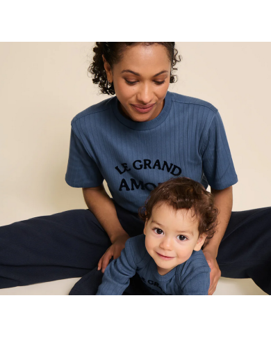 EMOI EMOI - T-shirt femme - Le grand amour - Bleu EMOI EMOI - T-shirt femme - Le grand amour - Bleu