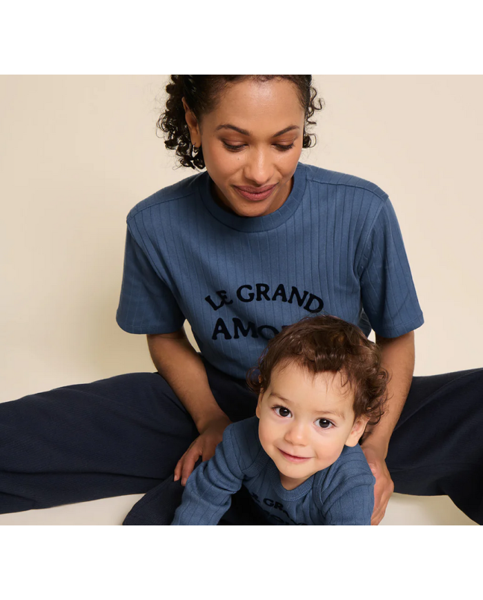 EMOI EMOI - T-shirt femme - Le grand amour - Bleu