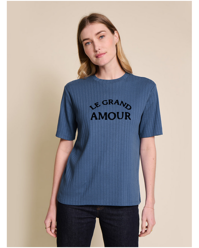 EMOI EMOI - T-shirt femme - Le grand amour - Bleu