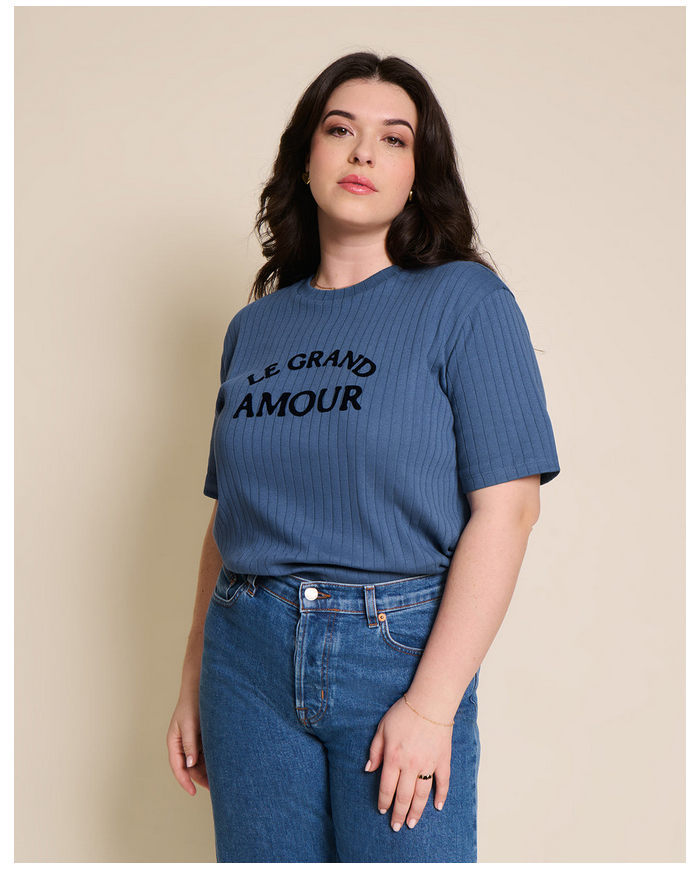 EMOI EMOI - T-shirt femme - Le grand amour - Bleu