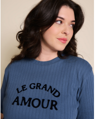 EMOI EMOI - T-shirt femme - Le grand amour - Bleu