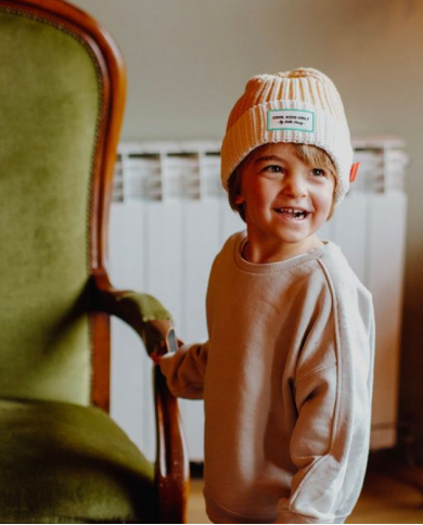 HELLO HOSSY - Bonnet en maille Cool Kids Only -  Crème