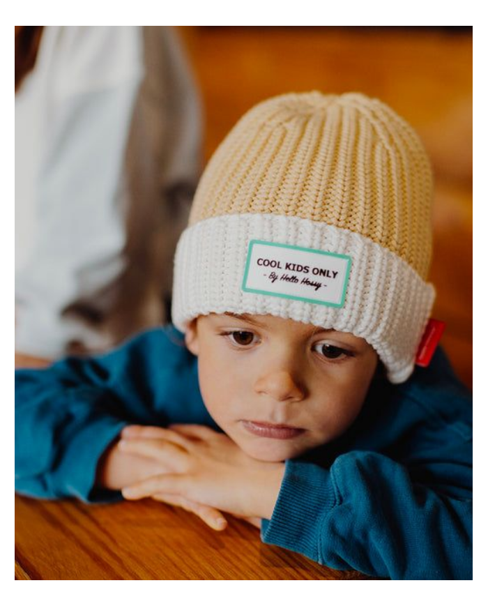 HELLO HOSSY - Bonnet en maille Cool Kids Only -  Crème