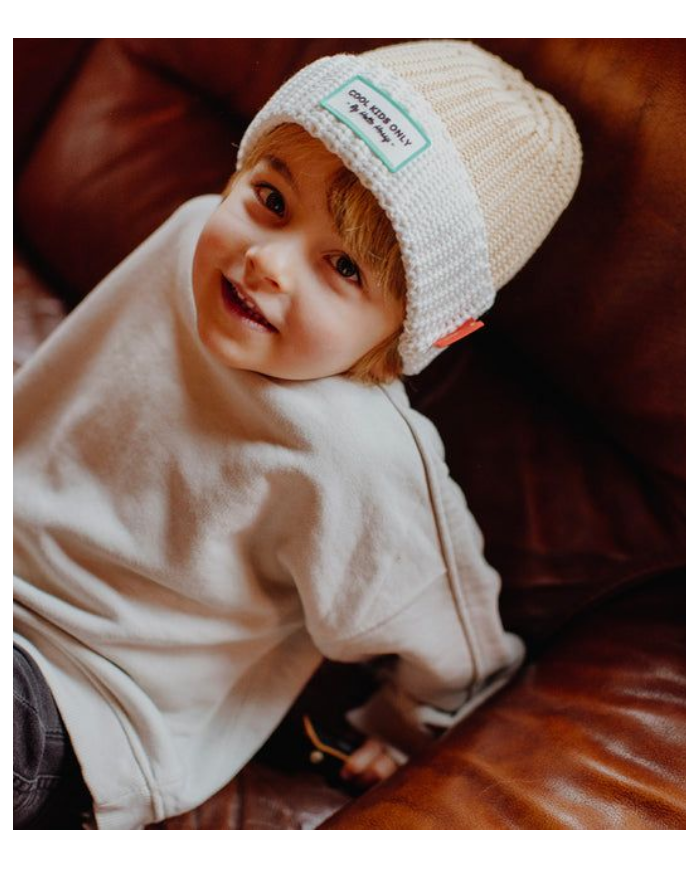 HELLO HOSSY - Bonnet en maille Cool Kids Only -  Crème