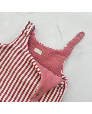 JOLI NOUS - Gigoteuse Ligné Vieux Rose réversible JOLI NOUS - Gigoteuse Ligné Vieux Rose réversible