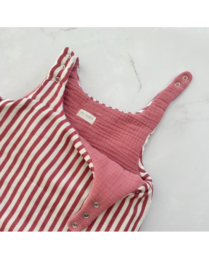 JOLI NOUS - Gigoteuse Ligné Vieux Rose réversible