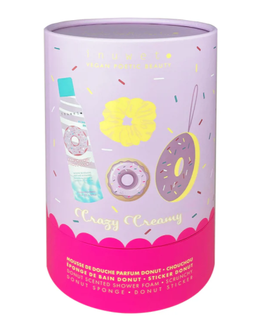 INUWET - Coffret mousse de douche et accessoires  - Donuts