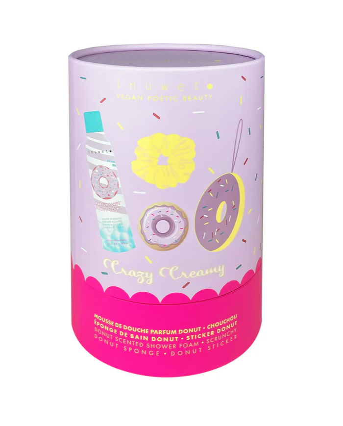 INUWET - Coffret mousse de douche et accessoires  - Donuts