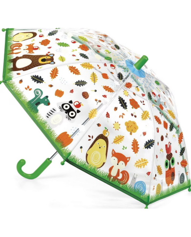 DJECO - Parapluie enfant transparent - Animaux de la forêt DJECO - Parapluie enfant transparent - Animaux de la forêt
