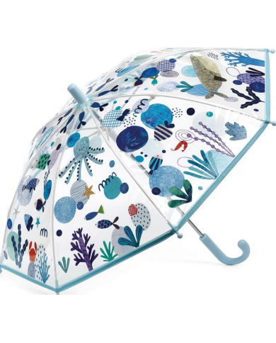 DJECO - Parapluie enfant transparent - Mer DJECO - Parapluie enfant transparent - Mer