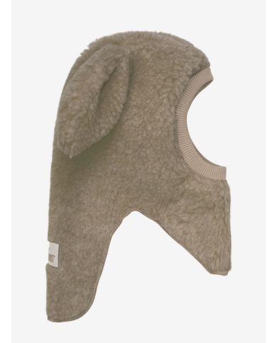 HUTTEliHUT - Cagoule oreilles laine mérinos - Camel chiné HUTTEliHUT - Cagoule oreilles laine mérinos - Camel chiné