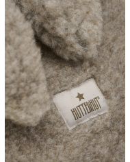 HUTTEliHUT - Cagoule oreilles laine mérinos - Camel chiné