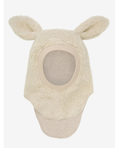 HUTTEliHUT - Cagoule oreilles laine mérinos - Crème HUTTEliHUT - Cagoule oreilles laine mérinos - Crème