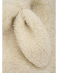 HUTTEliHUT - Cagoule oreilles laine mérinos - Crème