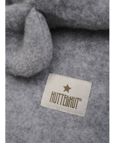 HUTTEliHUT - Cagoule oreilles laine mérinos - Gris chiné HUTTEliHUT - Cagoule oreilles laine mérinos - Gris chiné