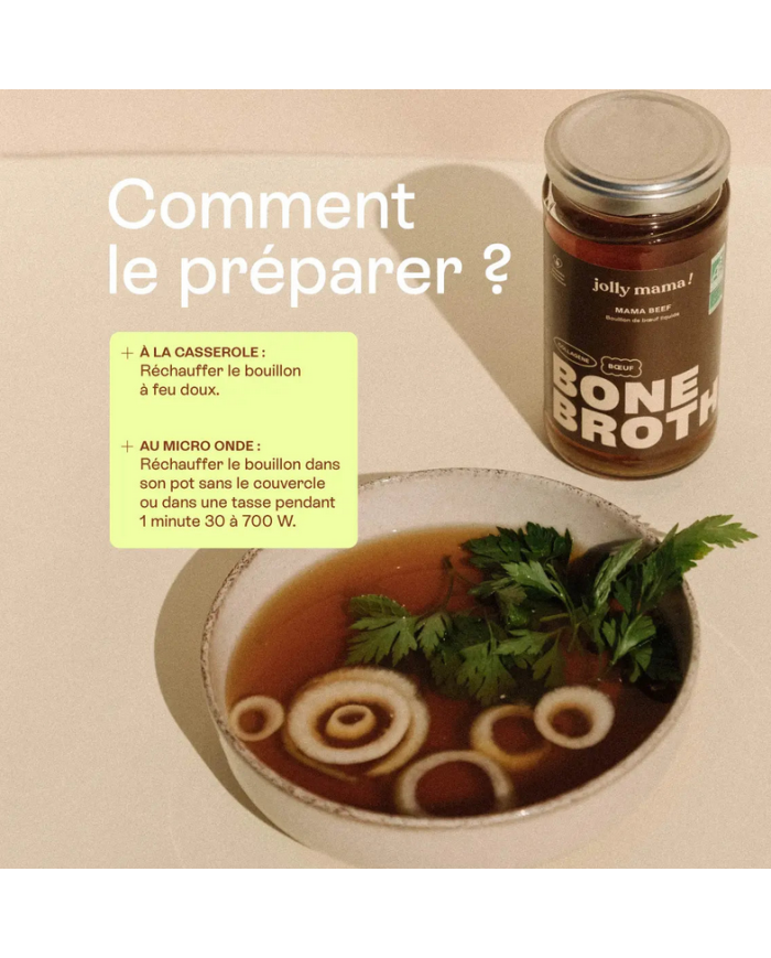 JOLLY MAMA -  Mama Beef - Bouillon d'os de boeuf