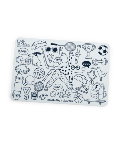 SUPER PETIT x MOULIN ROTY - Set en silicone à colorier SUPER PETIT x MOULIN ROTY - Set en silicone à colorier