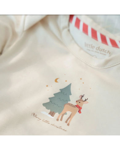 LITTLE DUTCH - Lot de 2 bodies de Noël à manches longues – Beige