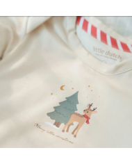 LITTLE DUTCH - Lot de 2 bodies de Noël à manches longues – Beige