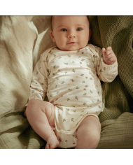 LITTLE DUTCH - Lot de 2 bodies de Noël à manches longues – Beige