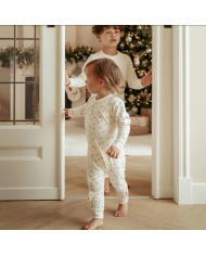 LITTLE DUTCH - Pyjama de Noël deux pièces – Beige