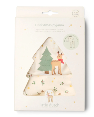 LITTLE DUTCH - Pyjama de Noël deux pièces – Beige