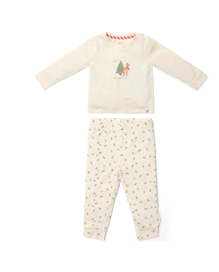LITTLE DUTCH - Pyjama de Noël deux pièces – Beige