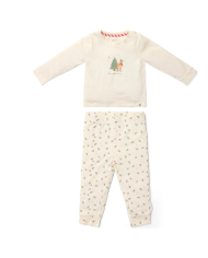 LITTLE DUTCH - Pyjama de Noël deux pièces – Beige