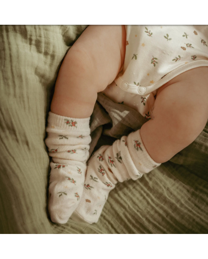 LITTLE DUTCH - Lot de 3 paires de chaussettes de Noël – Beige